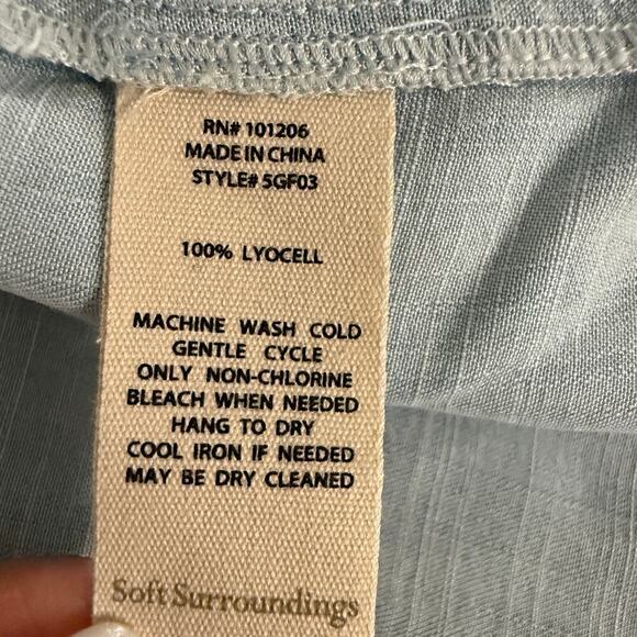 Soft Surroundings Light Chambray Drape Alicante Tencel Topper 1X Fall Layering - Picture 6 of 8